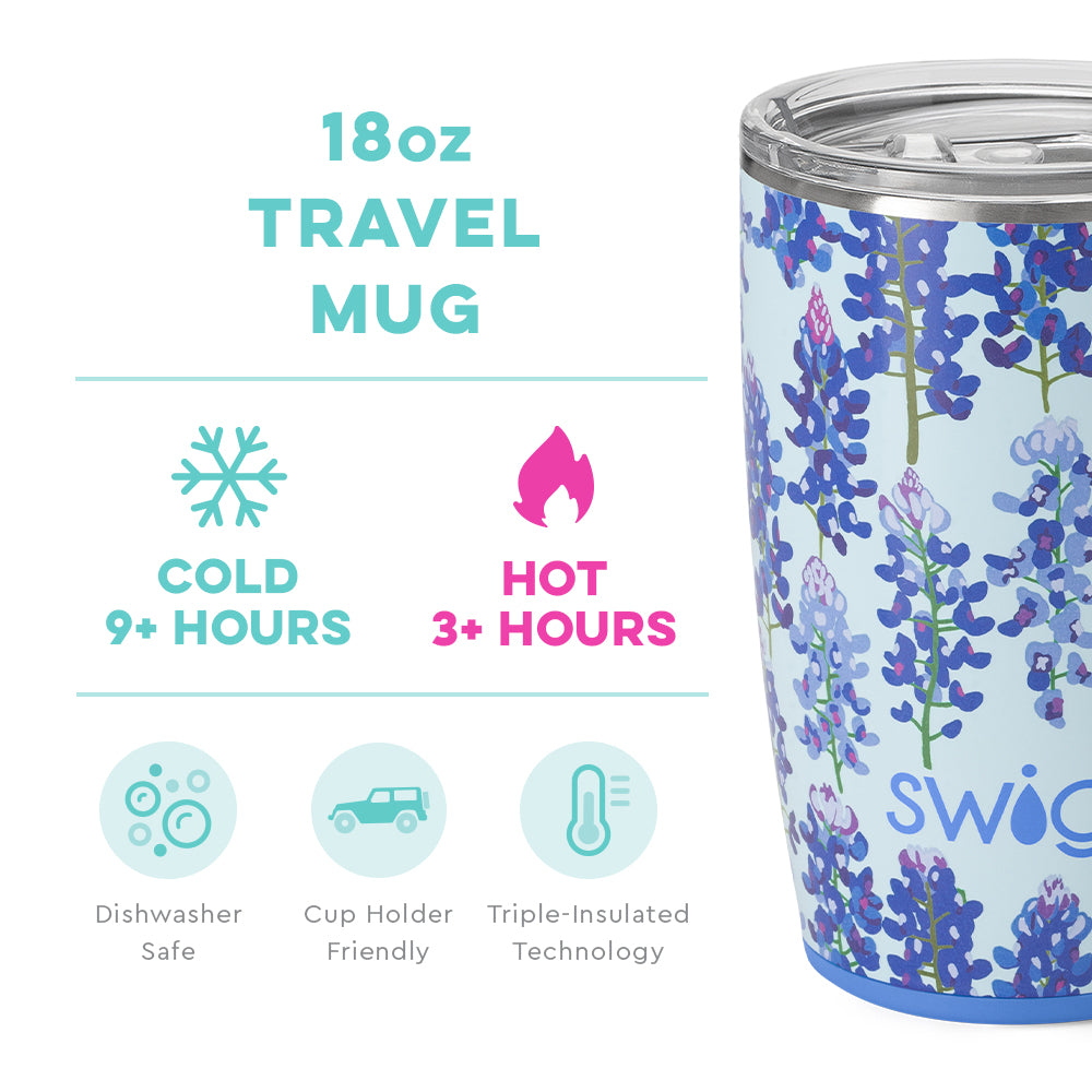 Bluebonnet Travel Mug (18oz) - Swig Life – Sew Sudberry