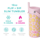 Oh Happy Day Flip & Sip Slim Tumbler - Swig Life