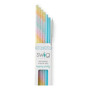 Wild Child Reusable Tall Straw Set- Swig