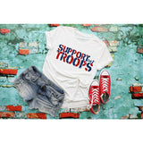 Support Our Troops -RED WHITE AND BLUE- SCREEN PRINT TEE