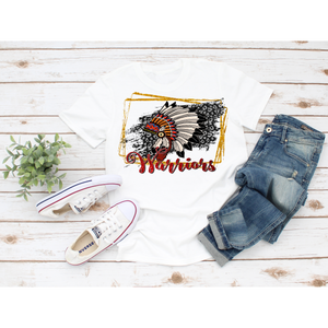 Warriors Colorful Indian Head -  School Mascot - Sublimation Design