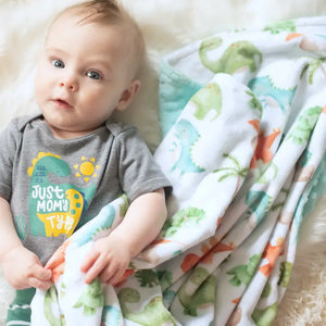 Dino Minky Baby Blanket