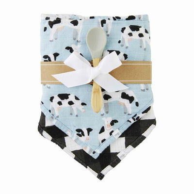 Cow Bib Set