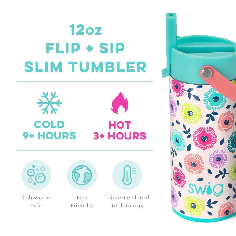 Dipsy Daisy Flip & Sip Slim Tumbler - Swig Life