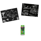 Chalkboard MiniMats Dino & Truck Set