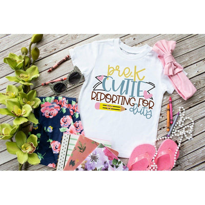 Cutie Reporting for School - Back to School Tee for Kids