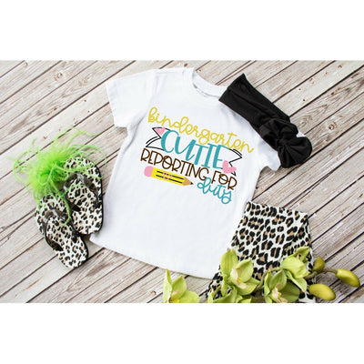 Cutie Reporting for School - Back to School Tee for Kids