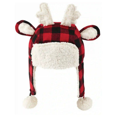 REINDEER PLAID HAT - Mud Pie