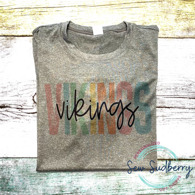 Vikings Colorful Team Spirit Tee - Sublimation Design