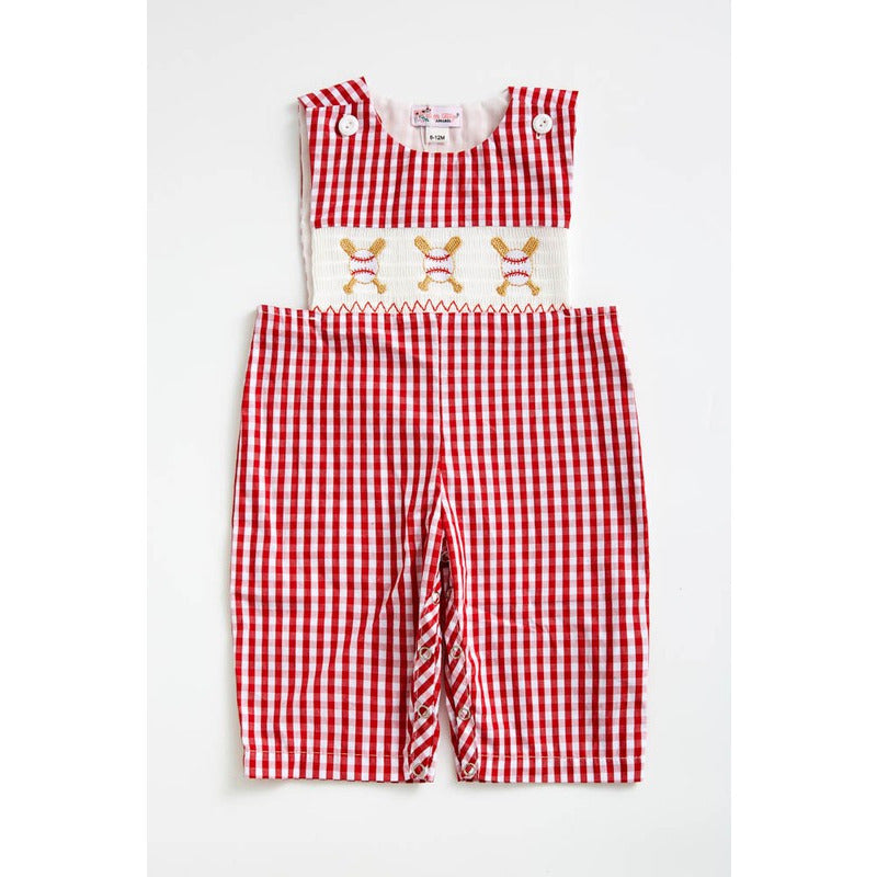 Baseball Smocked Baby Jon Jon