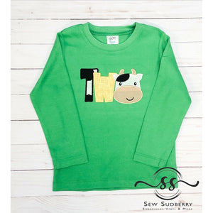Two - Cow - 2nd Birthday Shirt