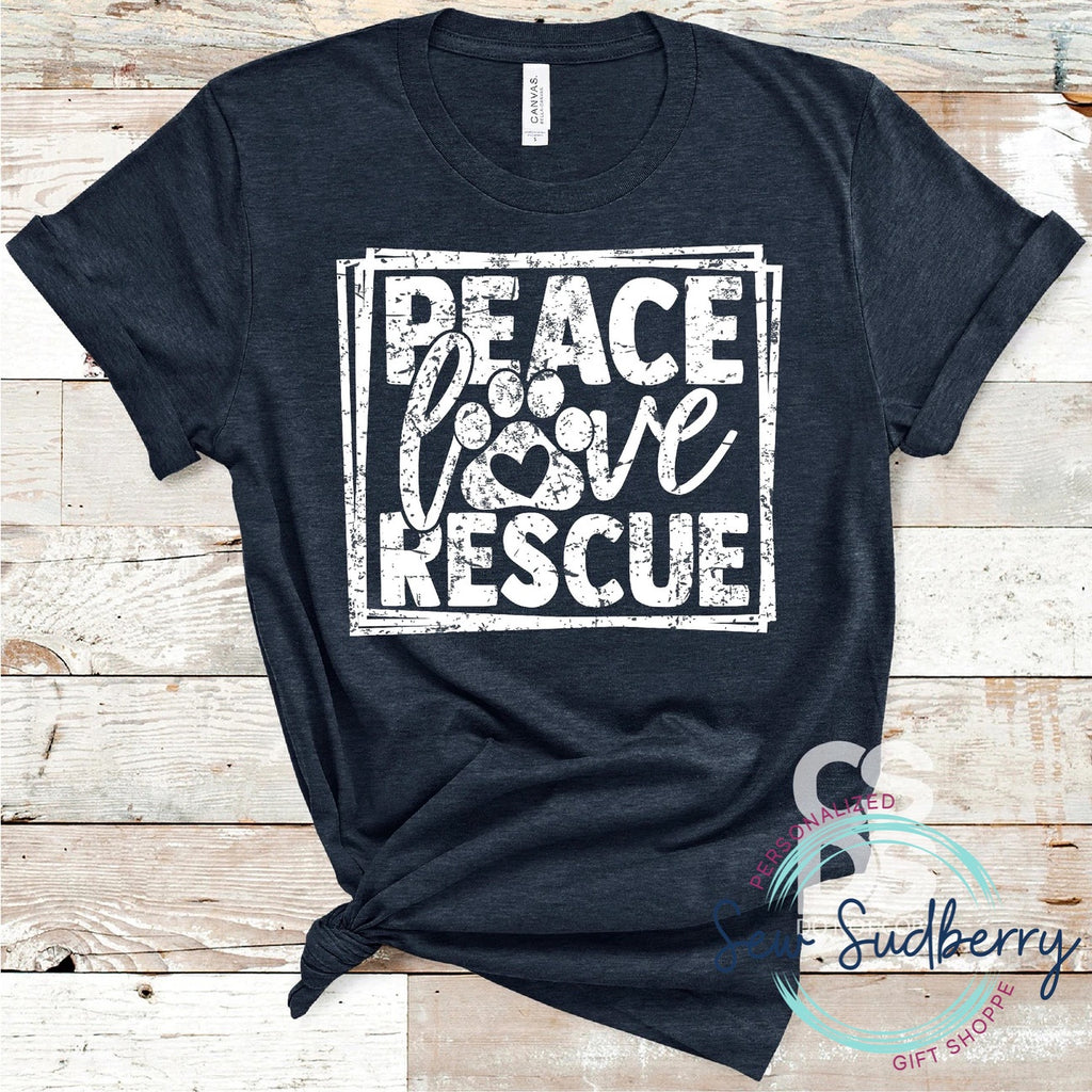 Peace Love Rescue - Screen Print