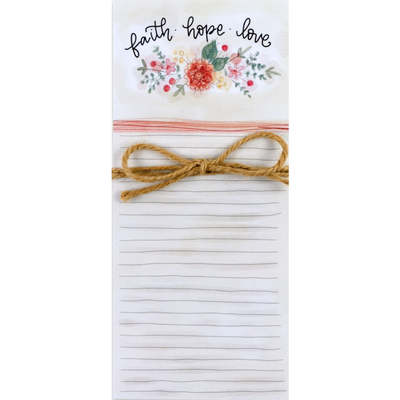 Faith Hope Love Notepad