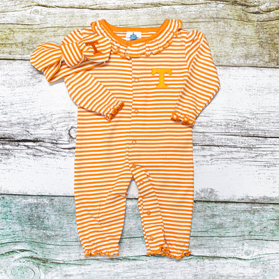 Tennessee Vols Ruffle Stripe Romper