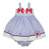 Girls July 4th Dress with Bows