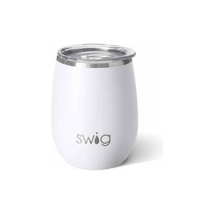 Matte White Stemless Wine Cup (140z) - Swig Life