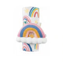 RAINBOW SWADDLE BLANKET AND RATTLE