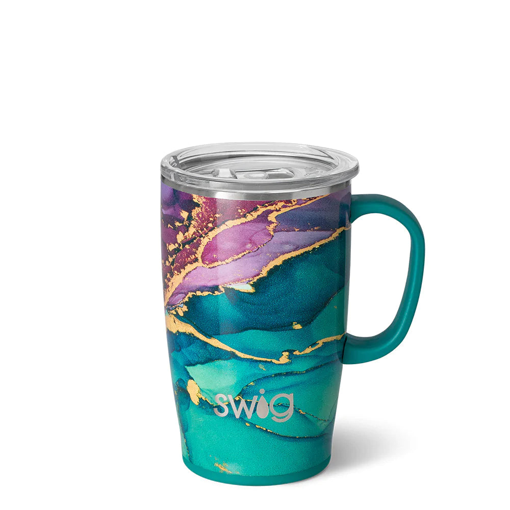 Swig Life swig 18oz travel mug, insulated tumbler with handle and