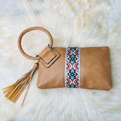 Leather Clutch Wristlet